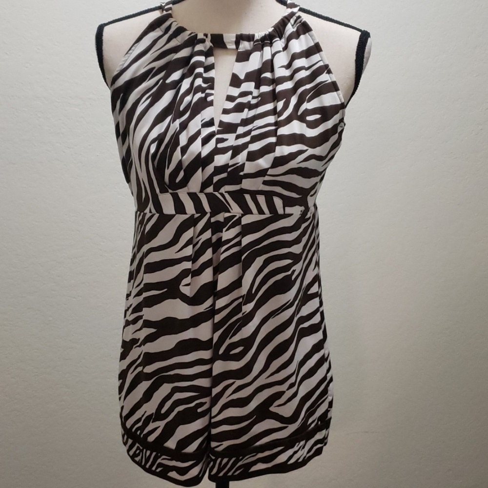 INC Zebra print top